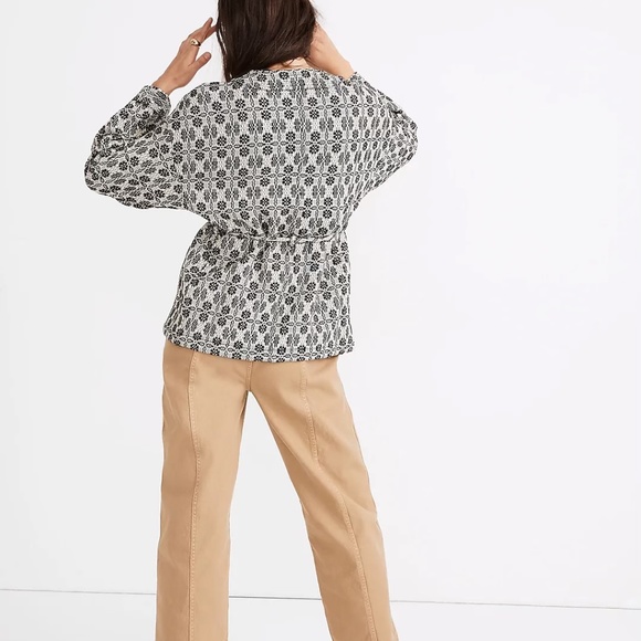 Madewell Geometric Jacquard Tie-Waist Jacket - Picture 2 of 8